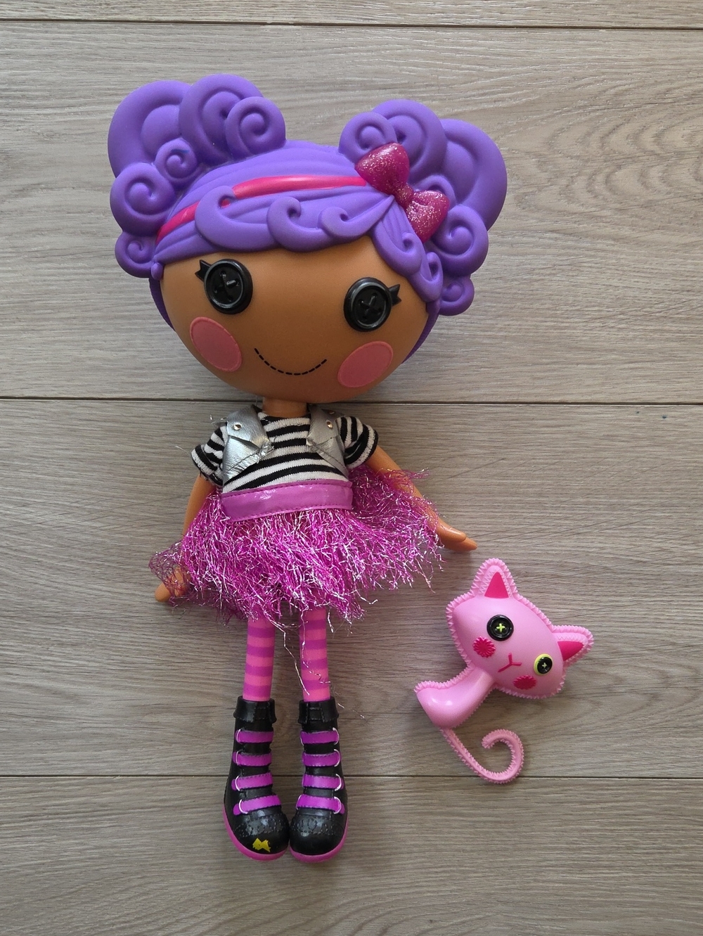 Lalaloopsy Storm E. Sky Doll And Jewel Sparkles Pet Pink Cat